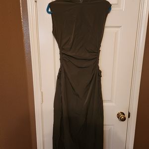 Drawstring pleated dress